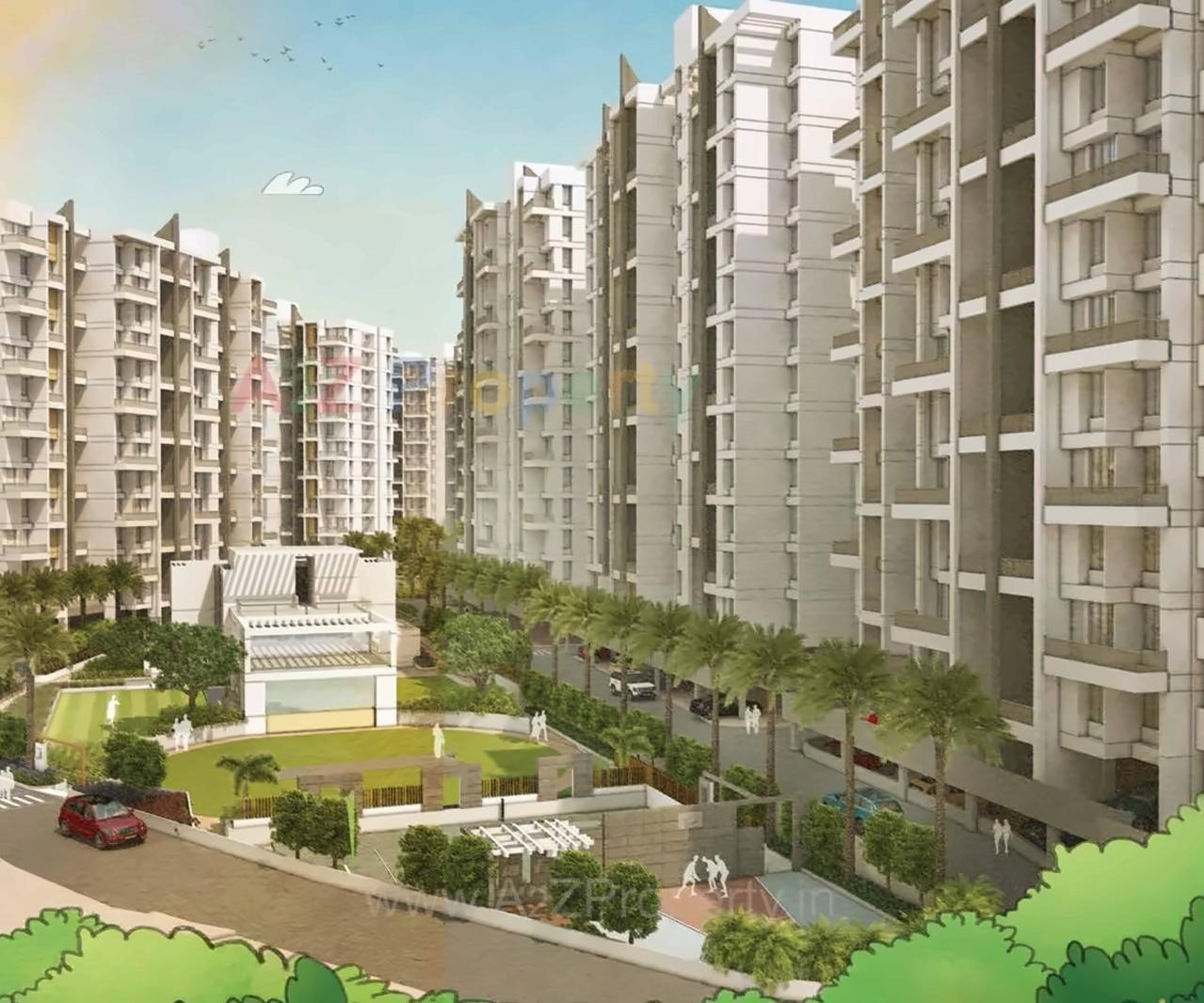 3D Elevation of real estate project Life Maxima located at Kirkatwadi, Pune, Maharashtra