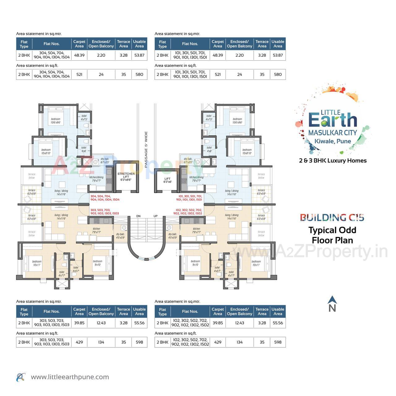 C15 Odd Floor of real estate project Little Earth Masulkar City located at Kivale, Pune, Maharashtra