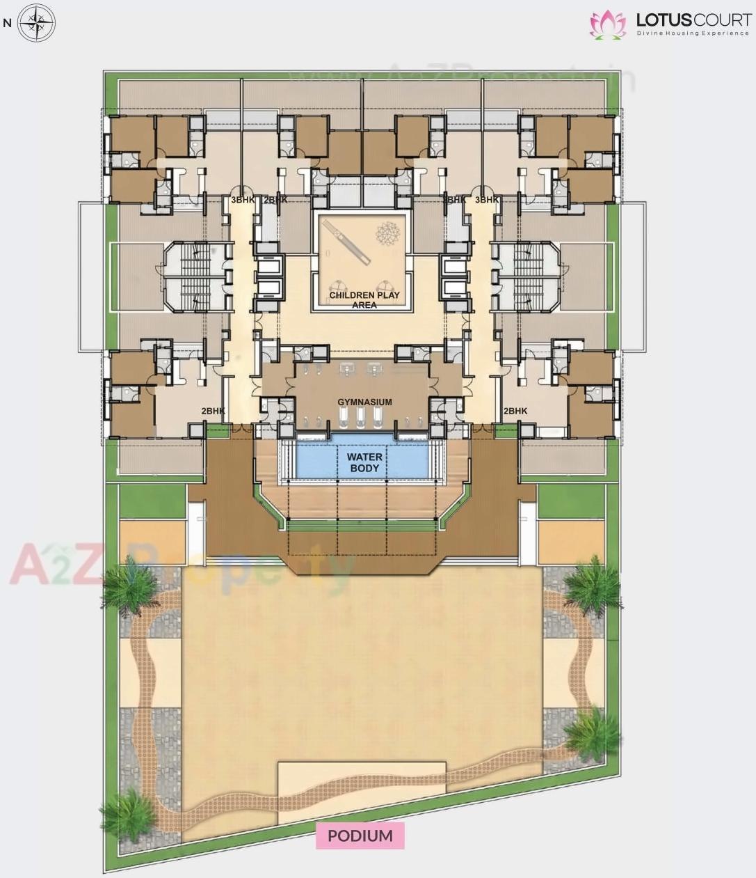 Layout of real estate project Lotus Court located at Kharadi, Pune, Maharashtra