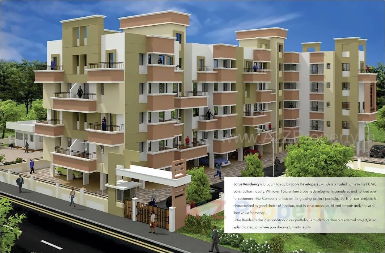 3D Elevation of real estate project Lotus Residency located at Lohgaon, Pune, Maharashtra