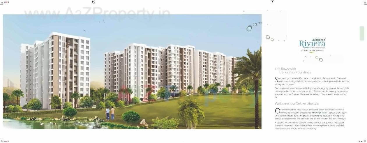 3D Elevation of real estate project Mahalunge Riviera located at Mahalunge, Pune, Maharashtra