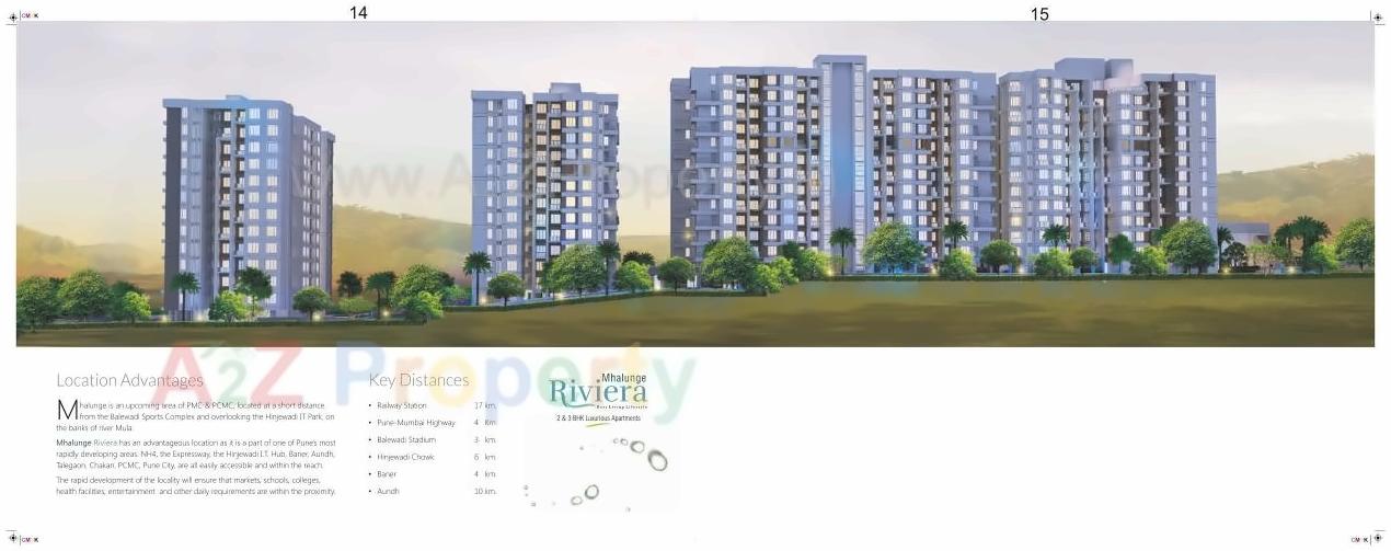 3D Elevation of real estate project Mahalunge Riviera located at Mahalunge, Pune, Maharashtra