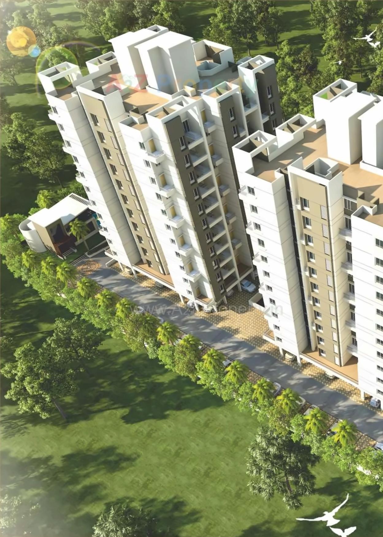 3D Elevation of real estate project Majestique Oasis located at Wagholi, Pune, Maharashtra