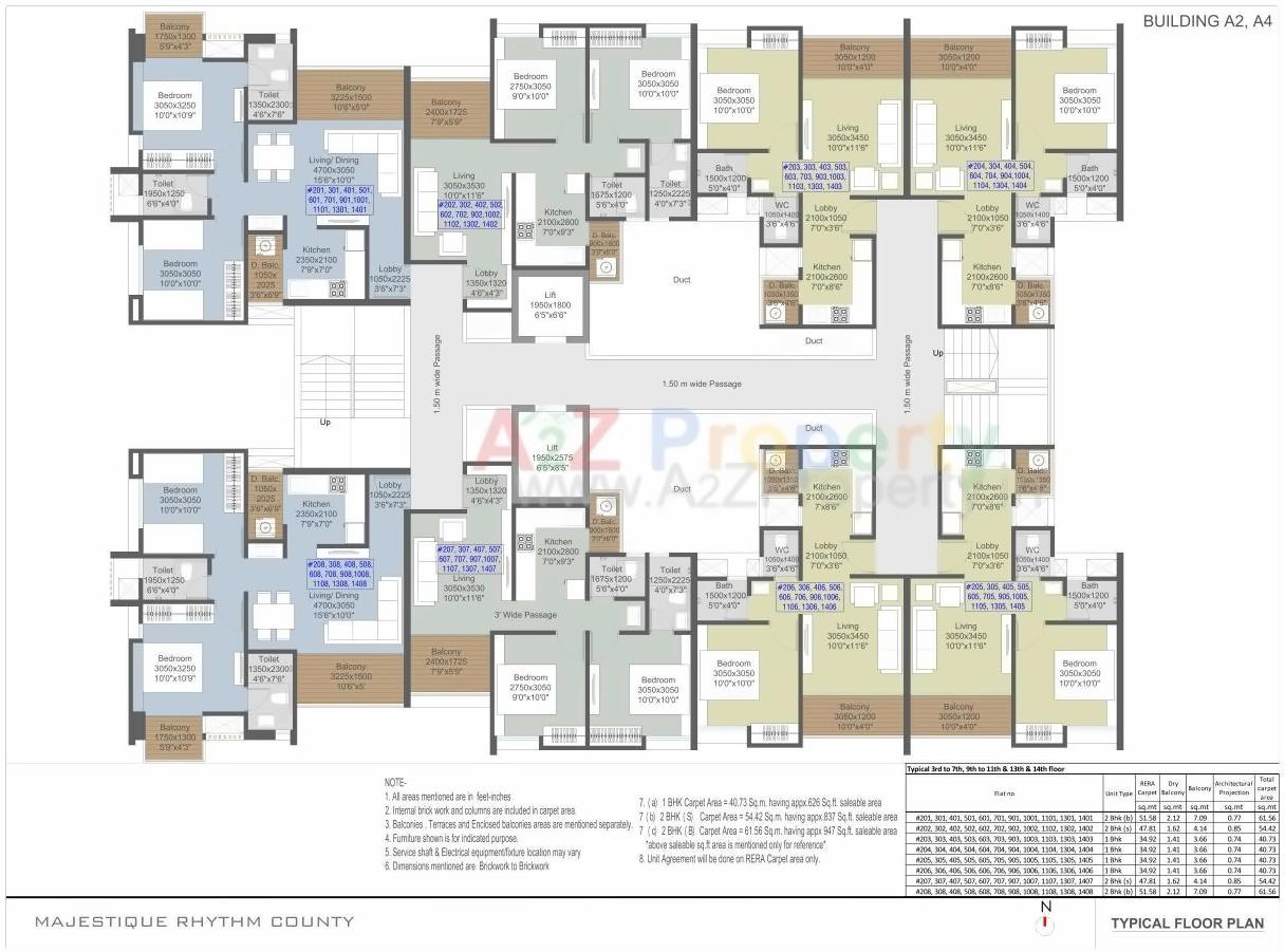 Layout of real estate project Majestique Rhythm County located at Ouatade-handewadi, Pune, Maharashtra