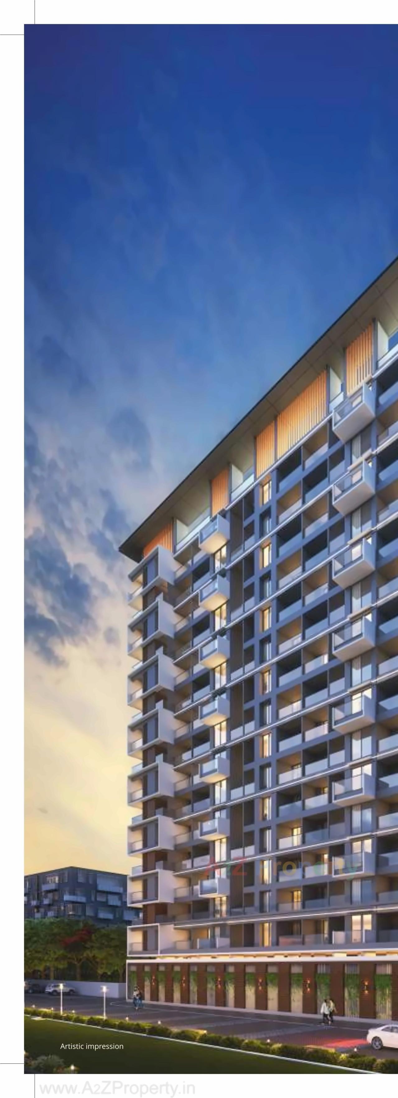 3D Elevation of real estate project Majestique Signature Towers  located at Pune-m-corp, Pune, Maharashtra