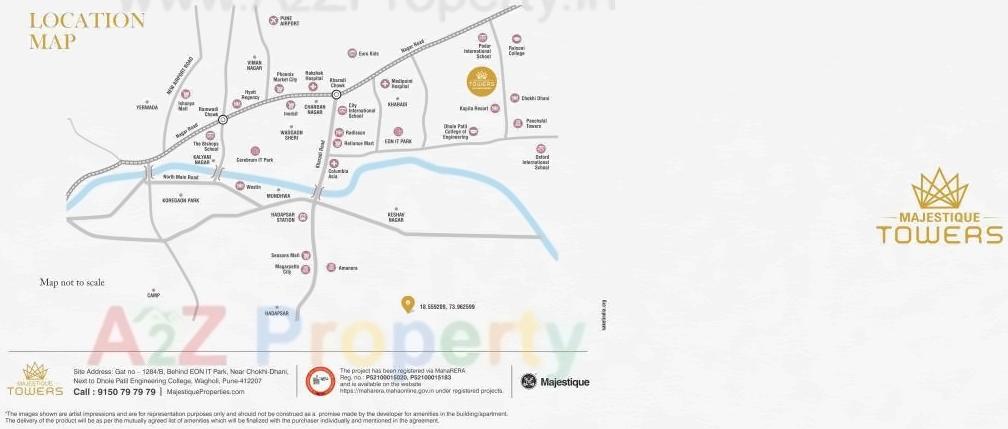  of real estate project Majestique Towers East located at Wagholi, Pune, Maharashtra