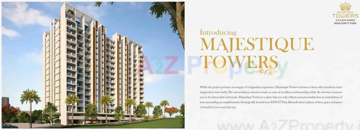 3D Elevation of real estate project Majestique Towers East located at Wagholi, Pune, Maharashtra