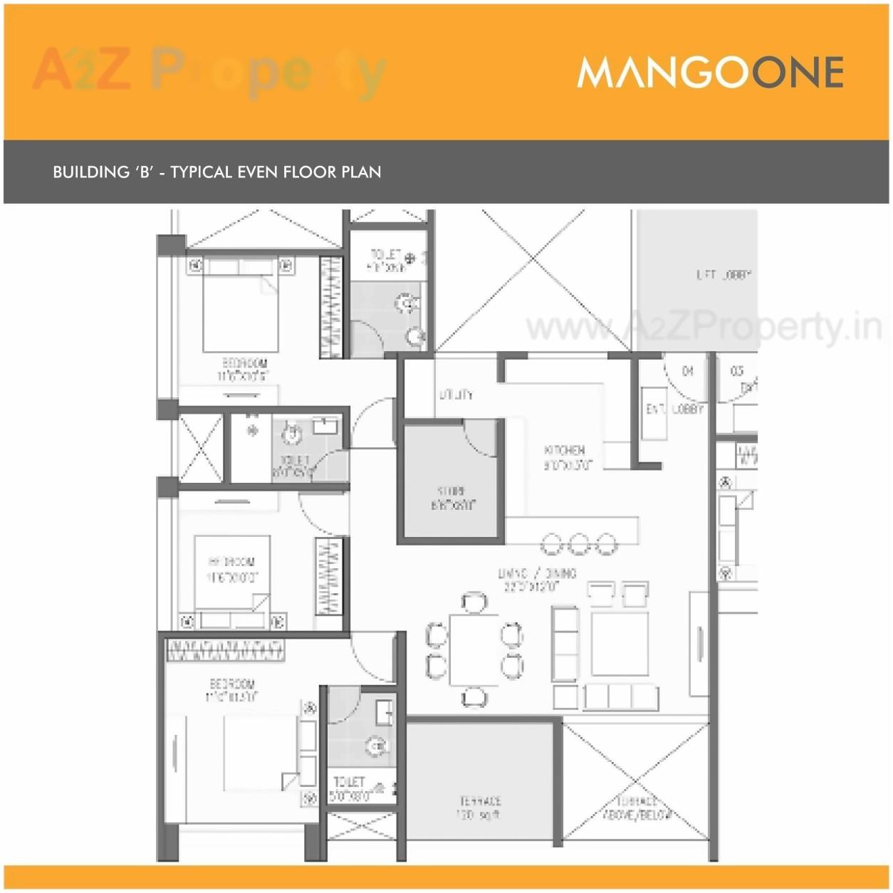 Layout of real estate project Mango One located at Hadapsar, Pune, Maharashtra