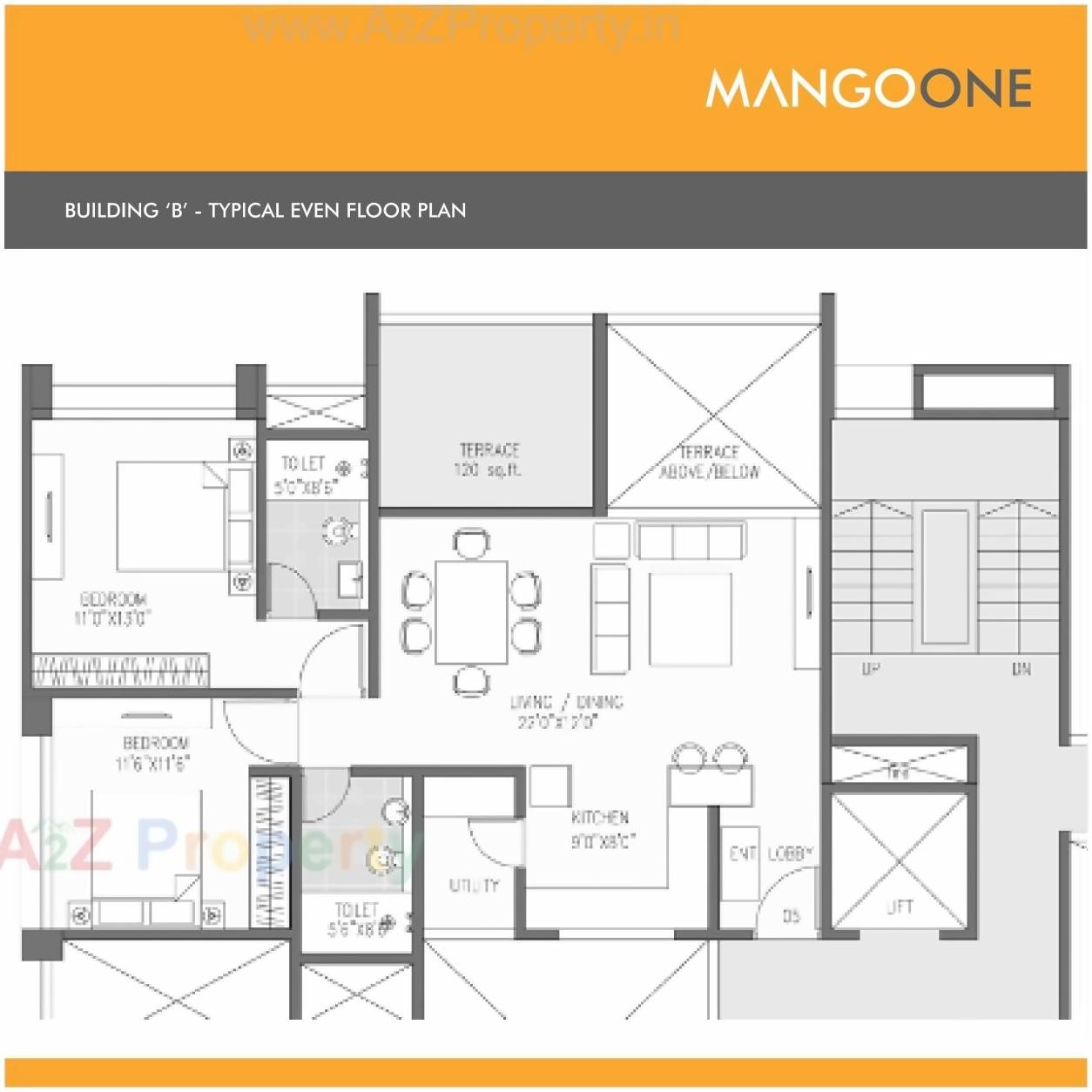 Layout of real estate project Mango One located at Hadapsar, Pune, Maharashtra