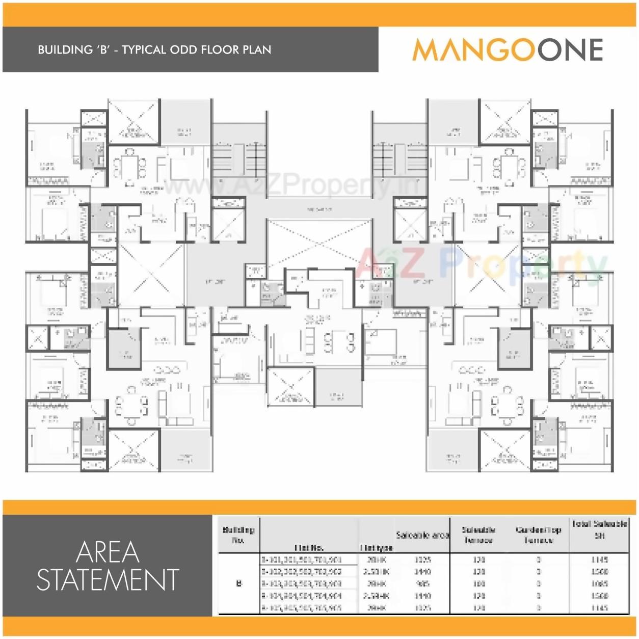 Layout of real estate project Mango One located at Hadapsar, Pune, Maharashtra