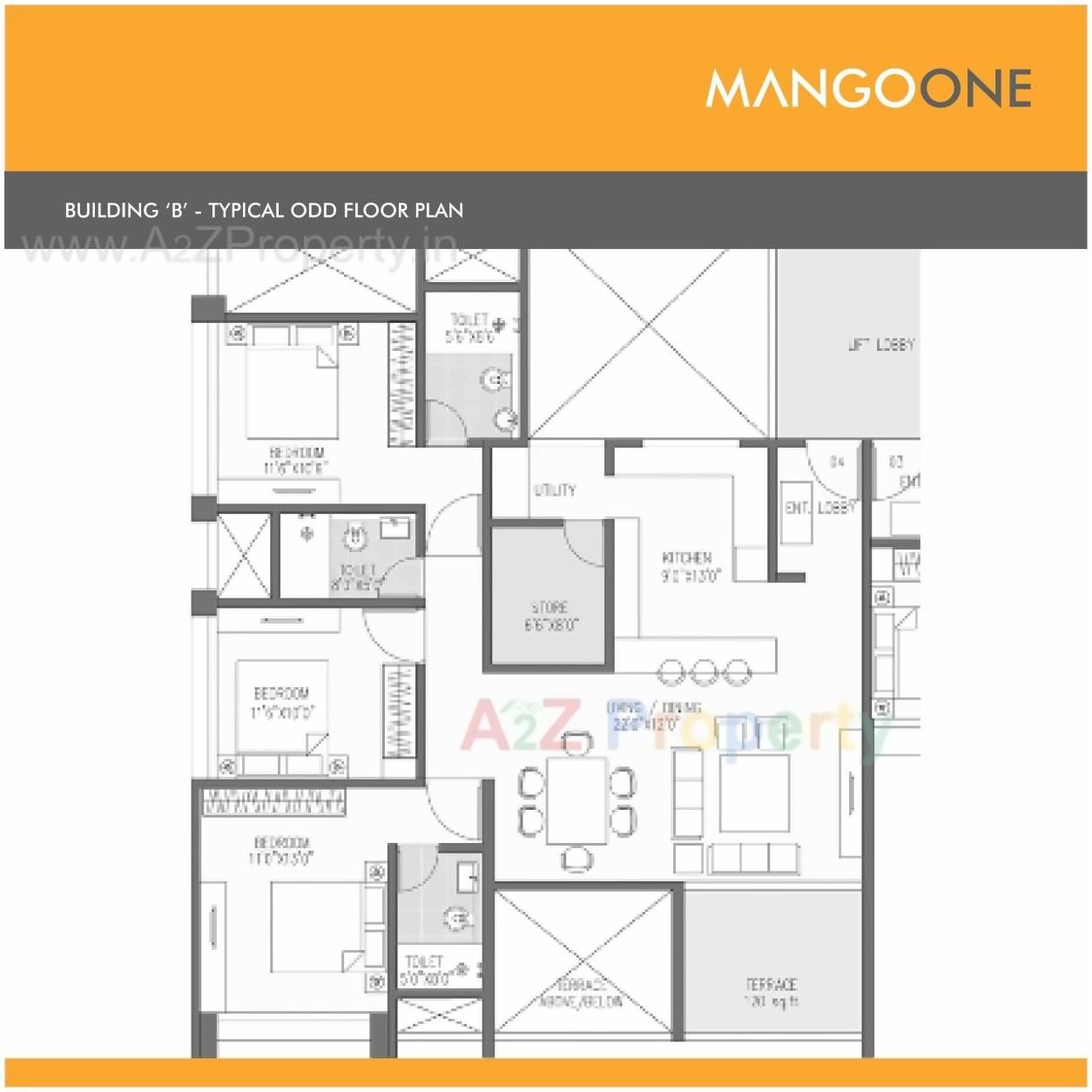 Layout of real estate project Mango One located at Hadapsar, Pune, Maharashtra