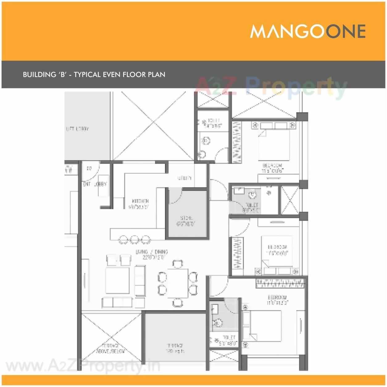 Layout of real estate project Mango One located at Hadapsar, Pune, Maharashtra