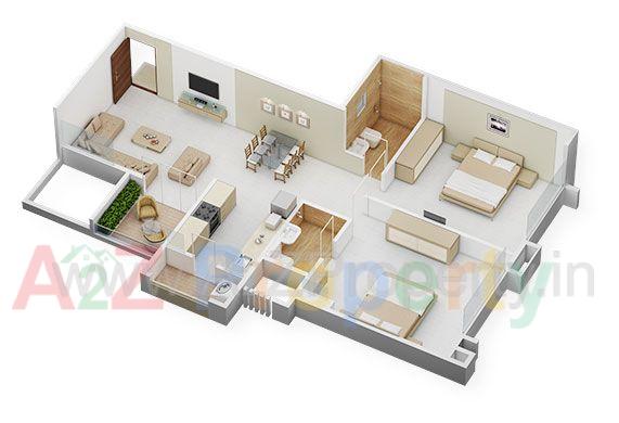 2rhk of real estate project Manik Signia located at Pune-m-corp, Pune, Maharashtra