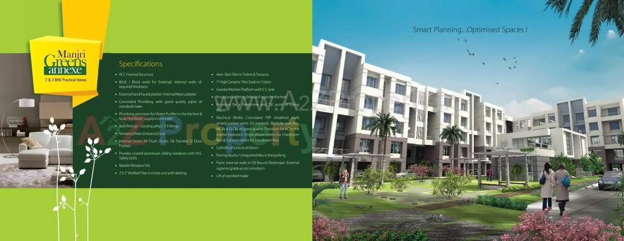 3D Elevation of real estate project Manjri Green Annexe   B1, B2, located at Manjari-bk, Pune, Maharashtra