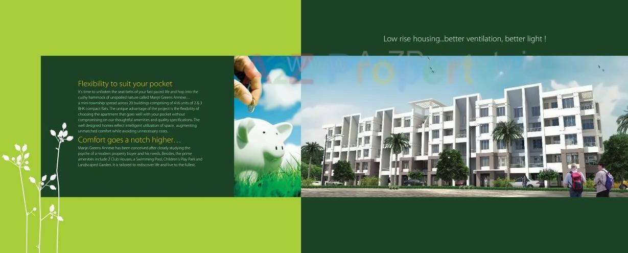 3D Elevation of real estate project Manjri Green Annexe   B1, B2, located at Manjari-bk, Pune, Maharashtra