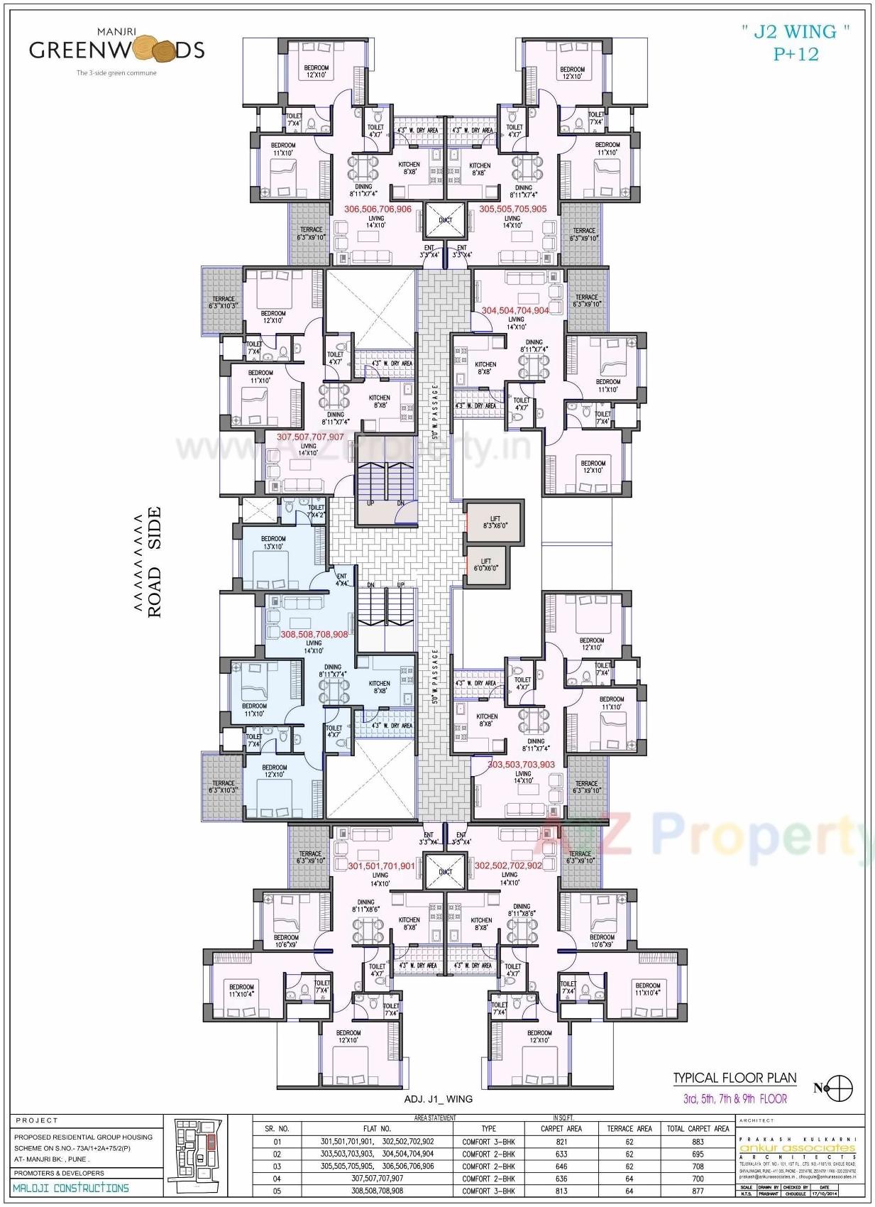 Layout of real estate project Manjri Green Woods located at Manjari-bk, Pune, Maharashtra