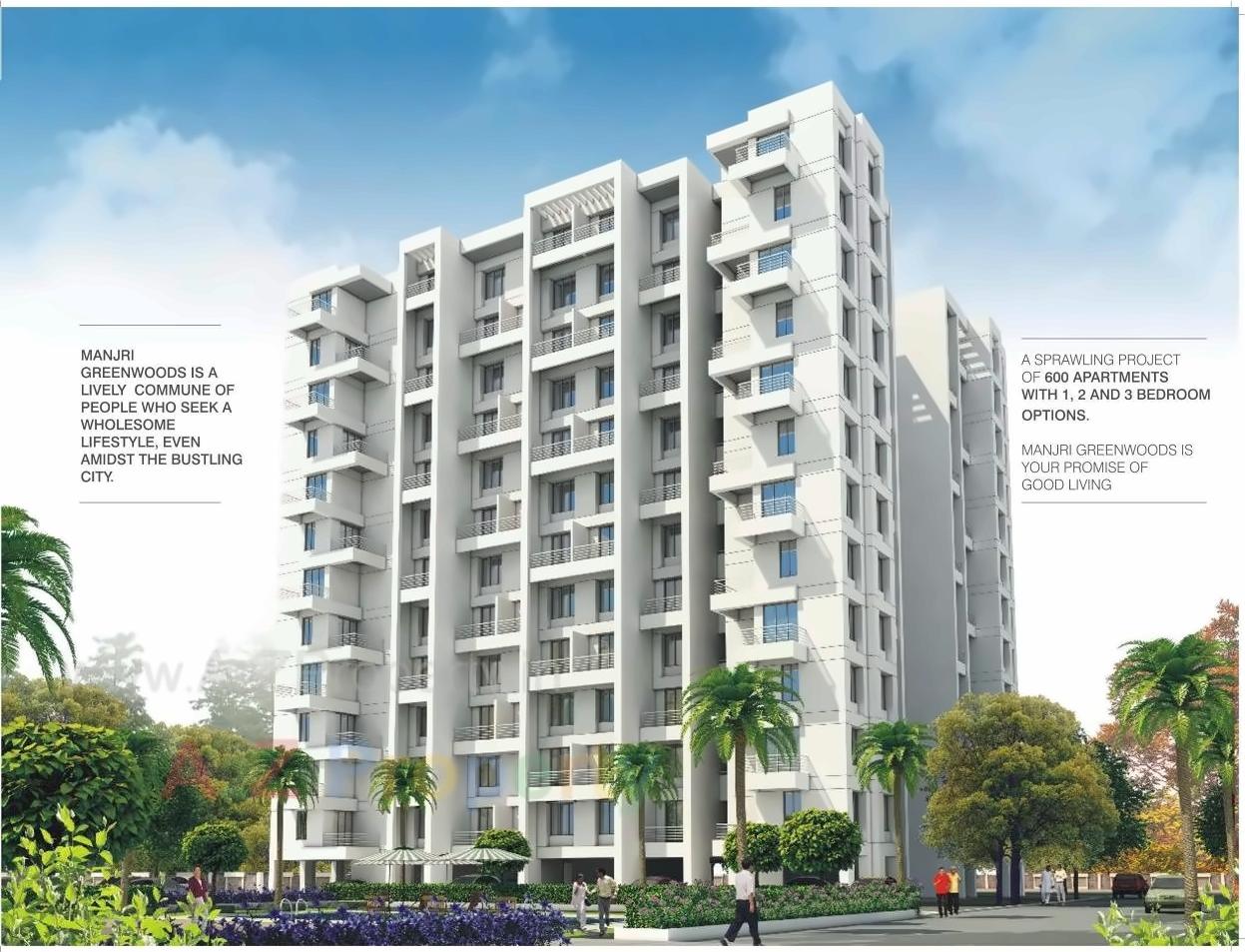 3D Elevation of real estate project Manjri Green Woods located at Manjari-bk, Pune, Maharashtra