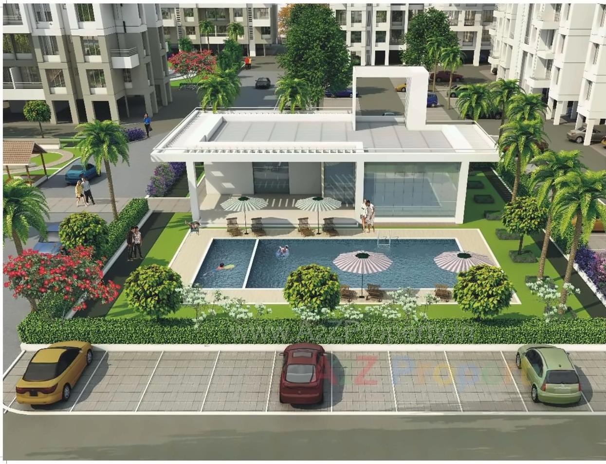 3D Elevation of real estate project Manjri Green Woods located at Manjari-bk, Pune, Maharashtra