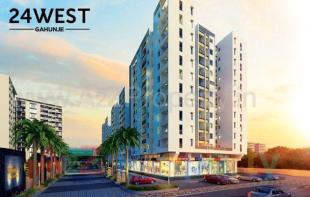 Elevation of real estate project Mantra 24west located at Gahunje, Pune, Maharashtra