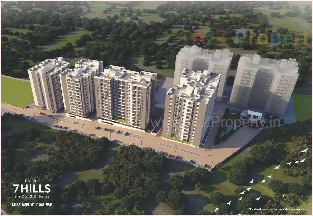 3D Elevation of real estate project Mantra 7 Hills located at Kirkatwadi, Pune, Maharashtra