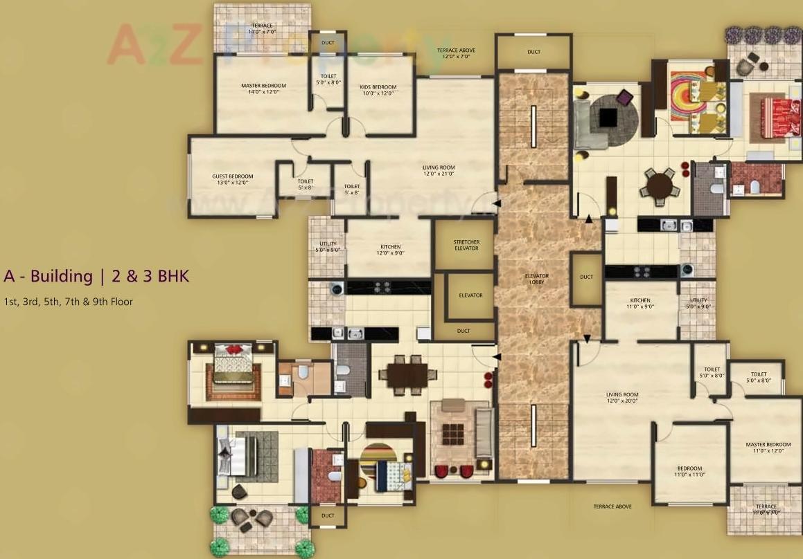 Layout of real estate project Mantri Eternity Plus located at Bhosari, Pune, Maharashtra