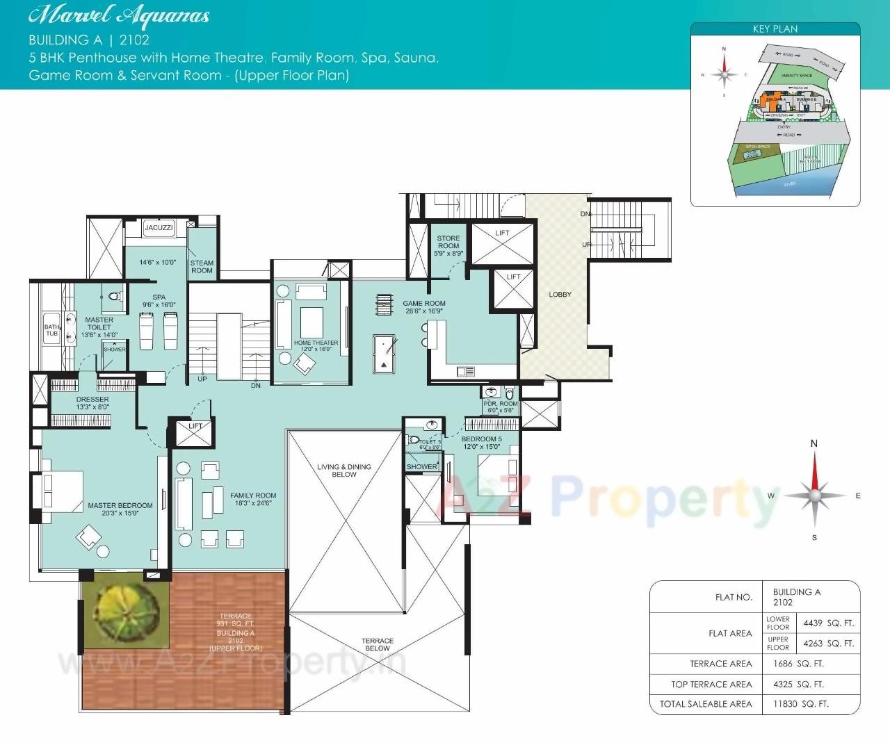 Layout of real estate project Marvel Aquanas located at Kharadi, Pune, Maharashtra