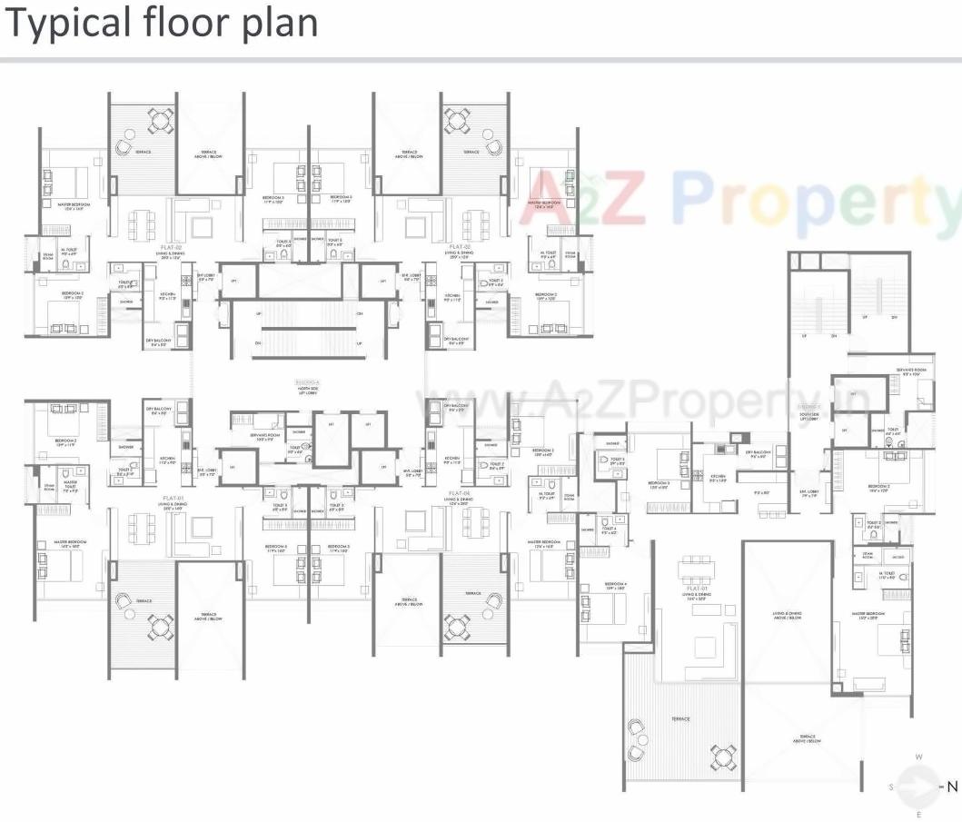 Layout of real estate project Marvel Basilo A located at Pune-m-corp, Pune, Maharashtra