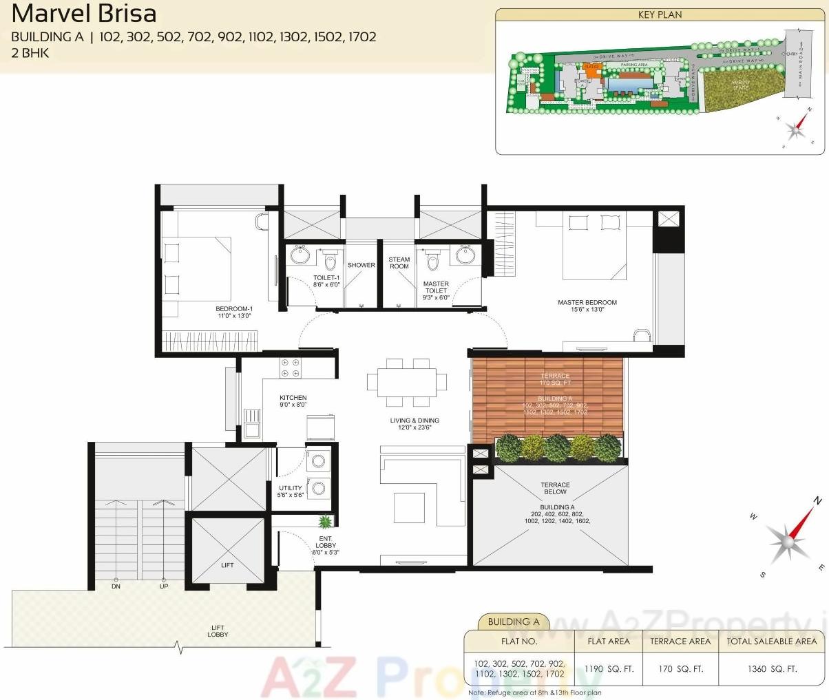 Layout of real estate project Marvel Brisa located at Pune-m-corp, Pune, Maharashtra