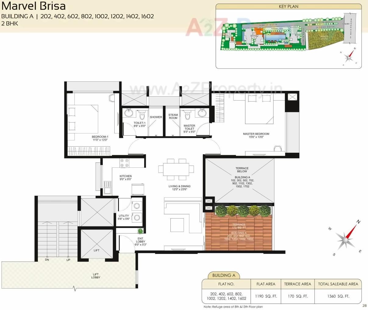Layout of real estate project Marvel Brisa located at Pune-m-corp, Pune, Maharashtra