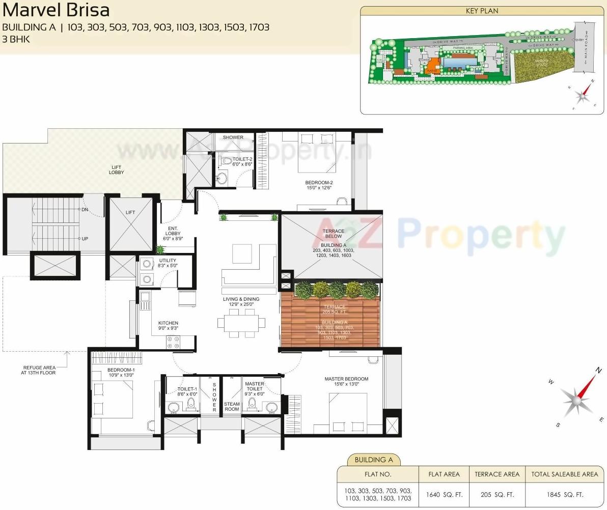 Layout of real estate project Marvel Brisa located at Pune-m-corp, Pune, Maharashtra