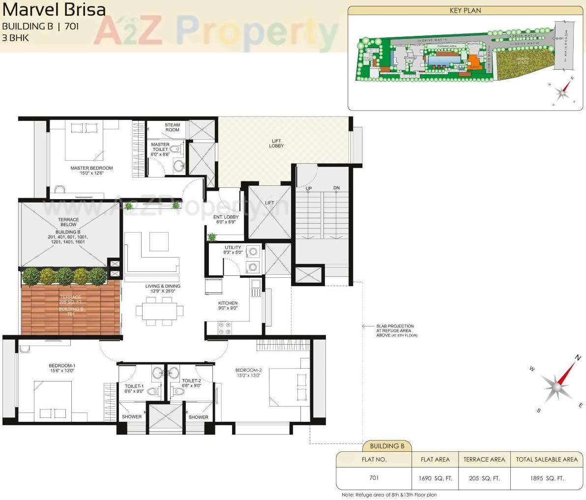 Layout of real estate project Marvel Brisa located at Pune-m-corp, Pune, Maharashtra