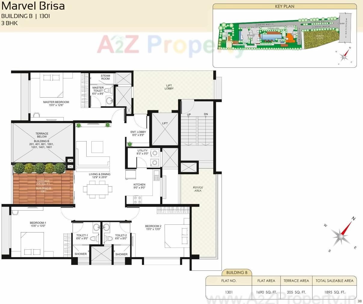 Layout of real estate project Marvel Brisa located at Pune-m-corp, Pune, Maharashtra