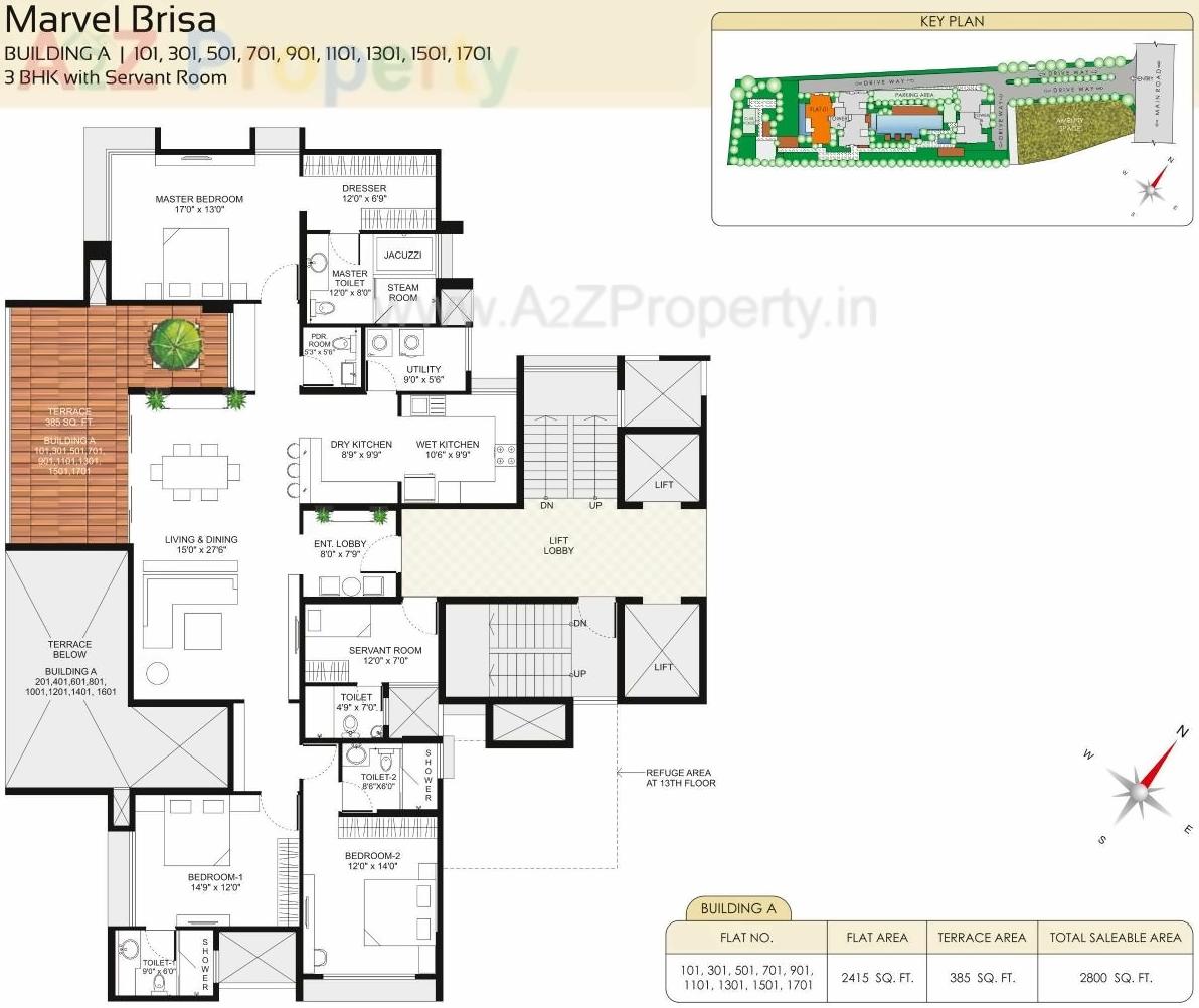 Layout of real estate project Marvel Brisa located at Pune-m-corp, Pune, Maharashtra