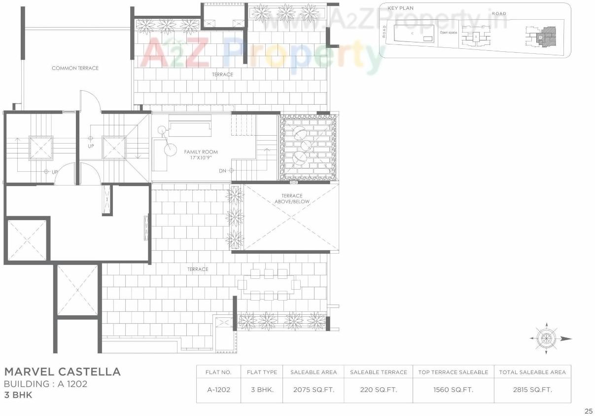 Layout of real estate project Marvel Castella A located at Pune-m-corp, Pune, Maharashtra
