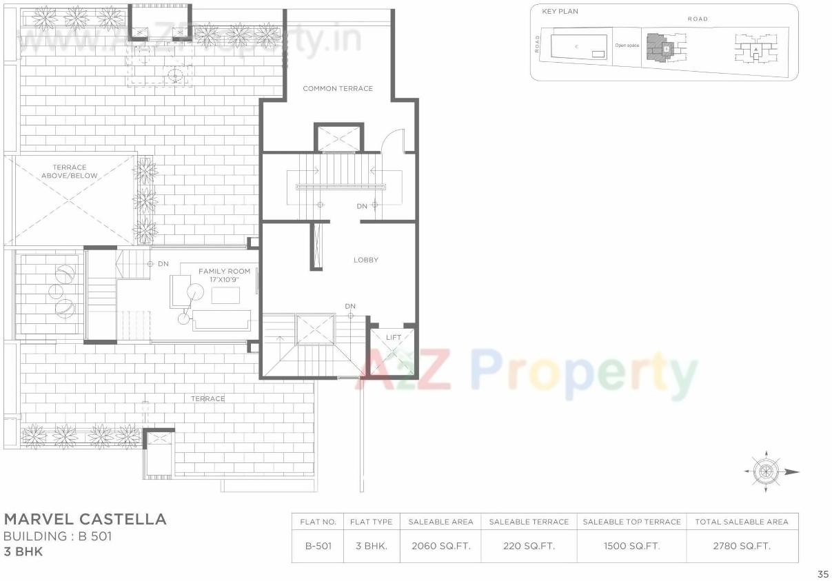Layout of real estate project Marvel Castella A located at Pune-m-corp, Pune, Maharashtra