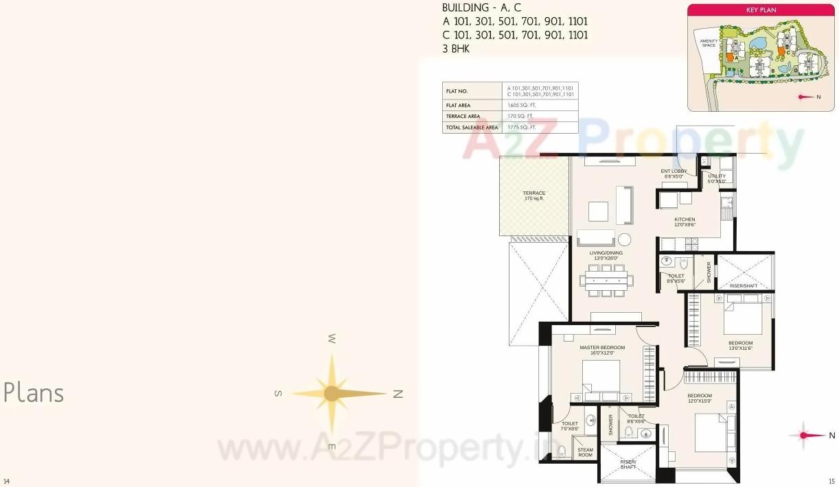 Layout of real estate project Marvel Cerise located at Kharadi, Pune, Maharashtra