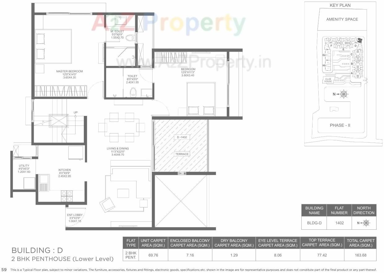 Layout of real estate project Marvel Ideal Spacio 0 located at Undri, Pune, Maharashtra