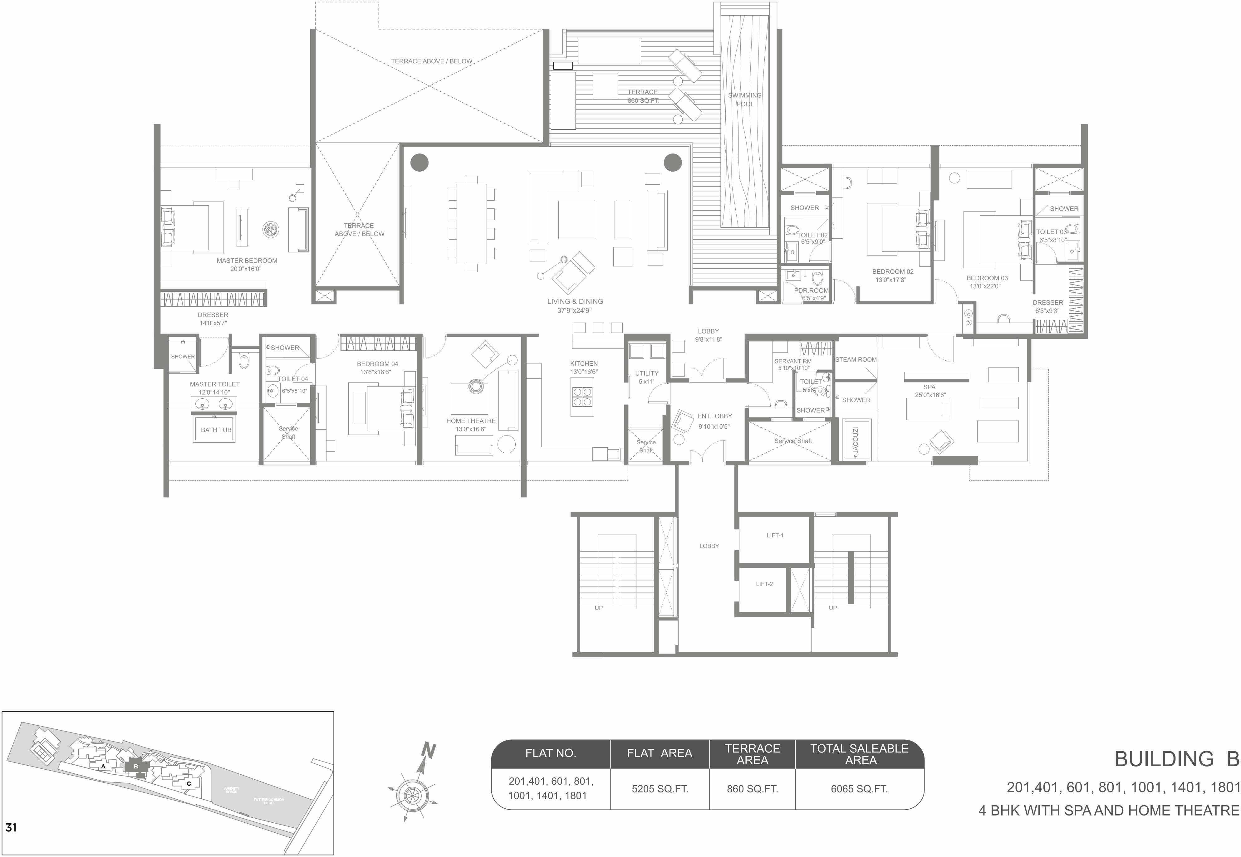 Layout of real estate project Marvel Kyra A located at Hadapsar, Pune, Maharashtra