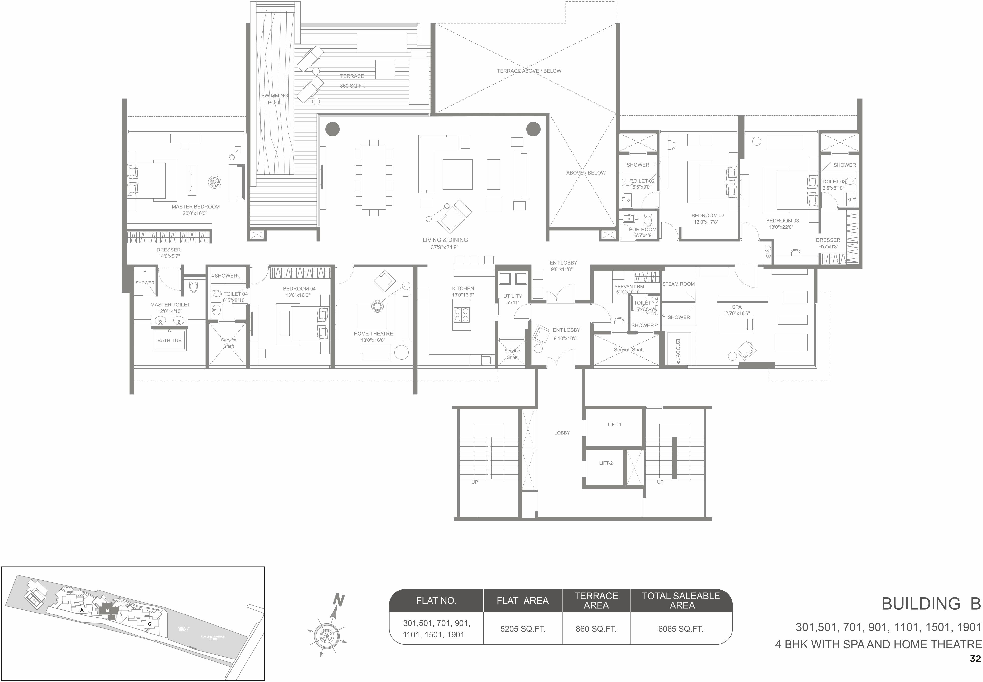 Layout of real estate project Marvel Kyra A located at Hadapsar, Pune, Maharashtra
