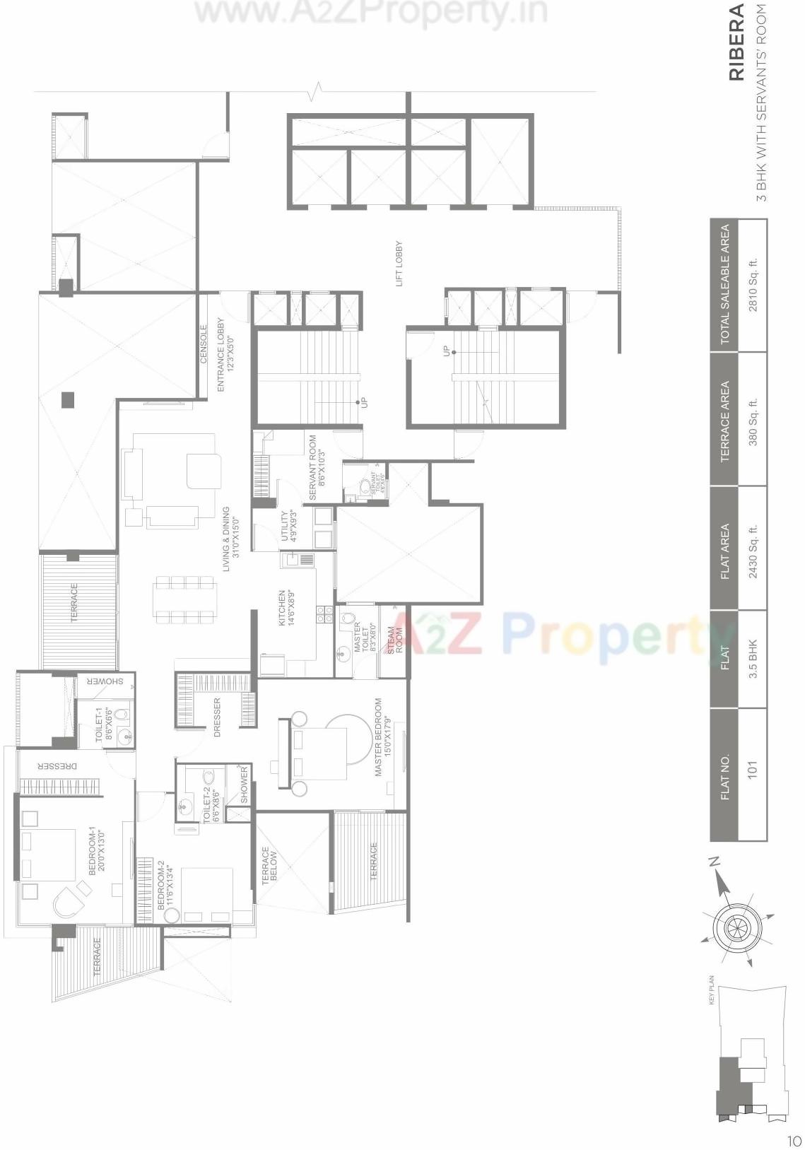 Layout of real estate project Marvel Ribera located at Pune-m-corp, Pune, Maharashtra
