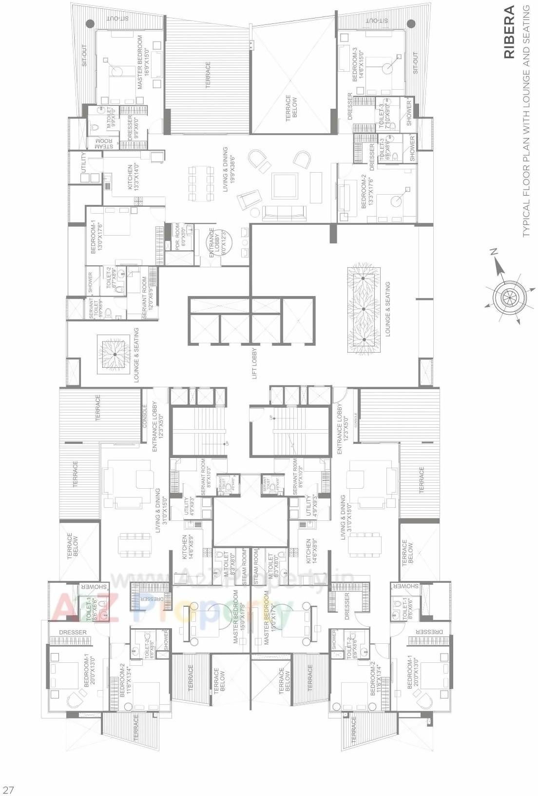 Layout of real estate project Marvel Ribera located at Pune-m-corp, Pune, Maharashtra