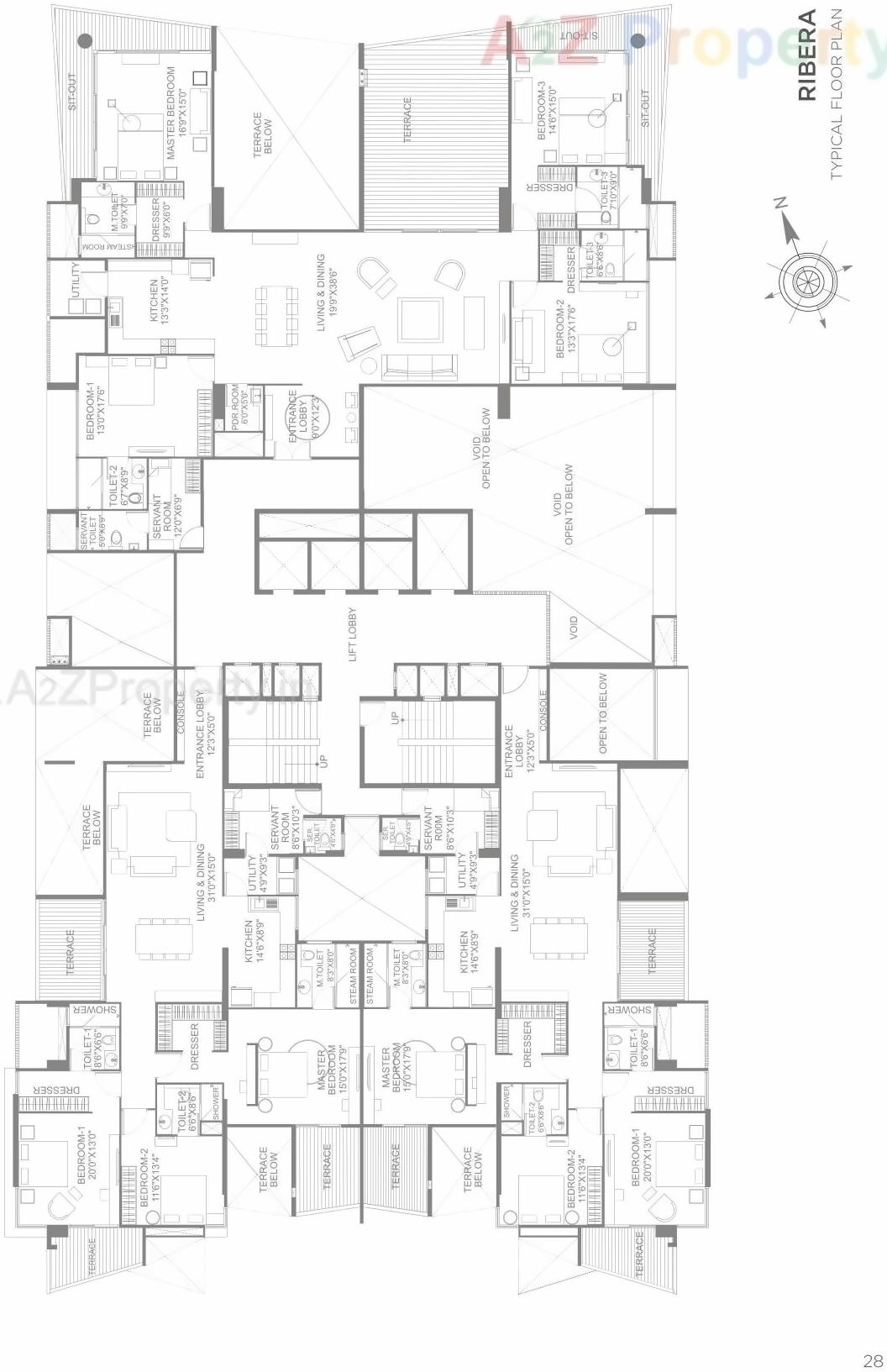 Layout of real estate project Marvel Ribera located at Pune-m-corp, Pune, Maharashtra