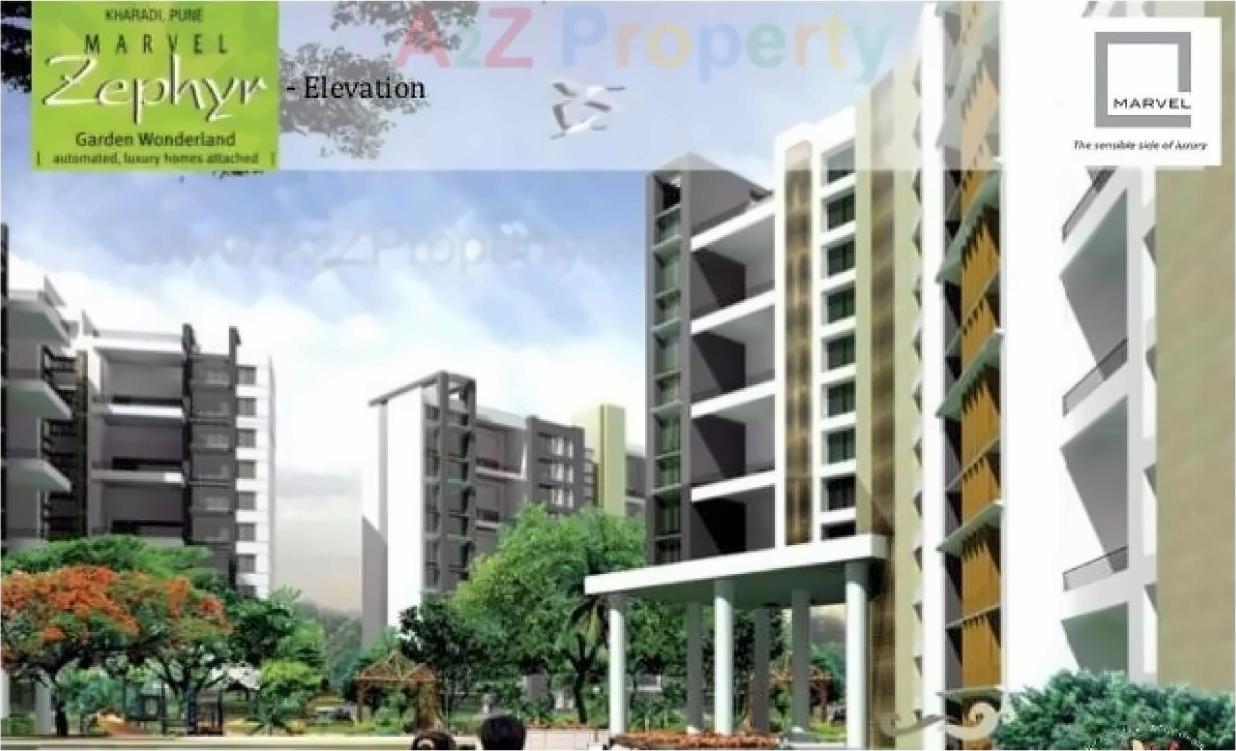 3D Elevation of real estate project Marvel Zephyr  U located at Kharadi, Pune, Maharashtra