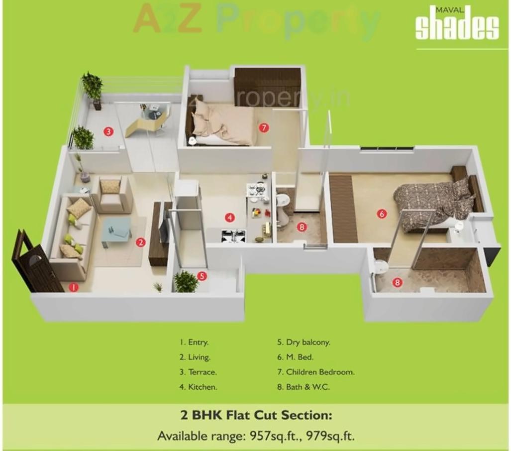 Layout of real estate project Maval Shades located at Pune-m-corp, Pune, Maharashtra