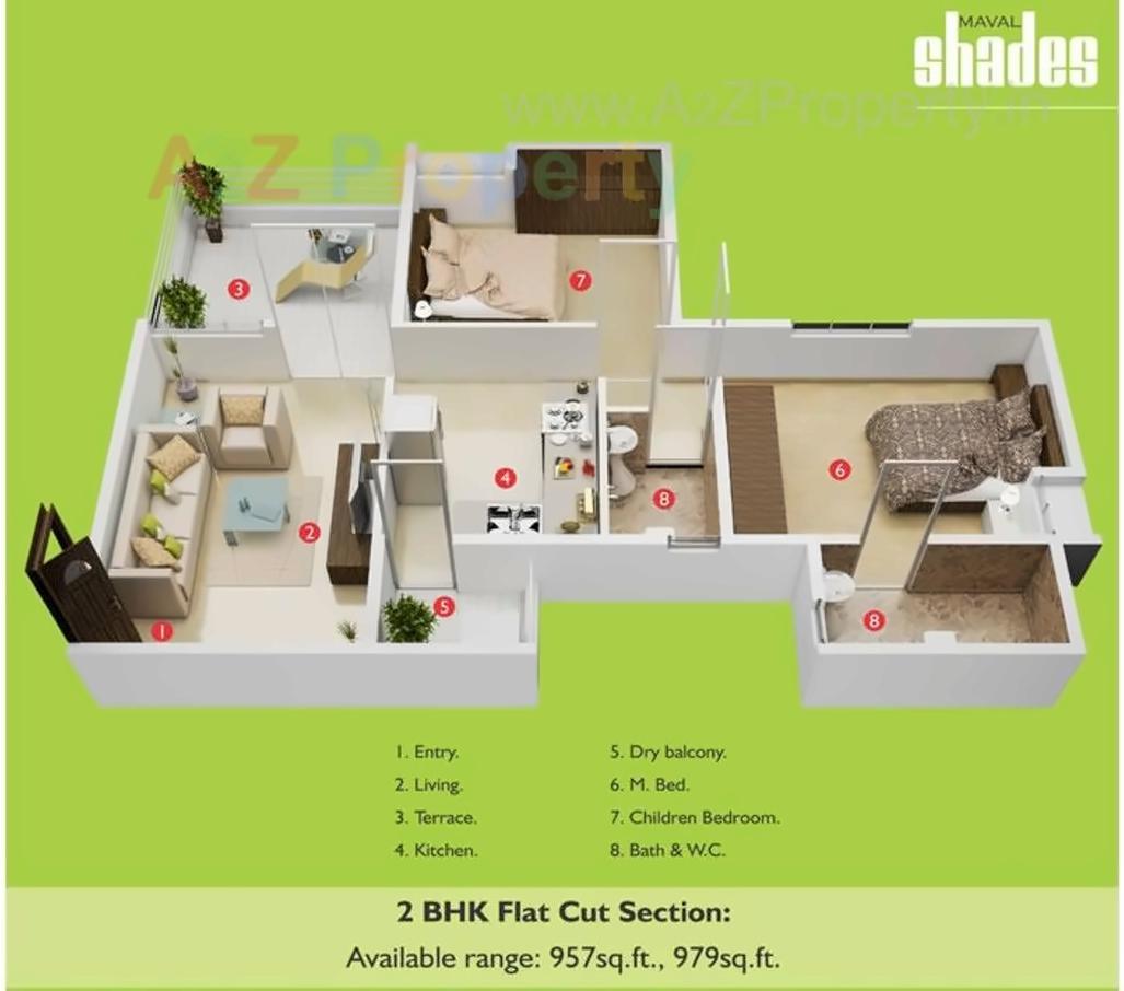 Layout of real estate project Maval Shades located at Pune-m-corp, Pune, Maharashtra