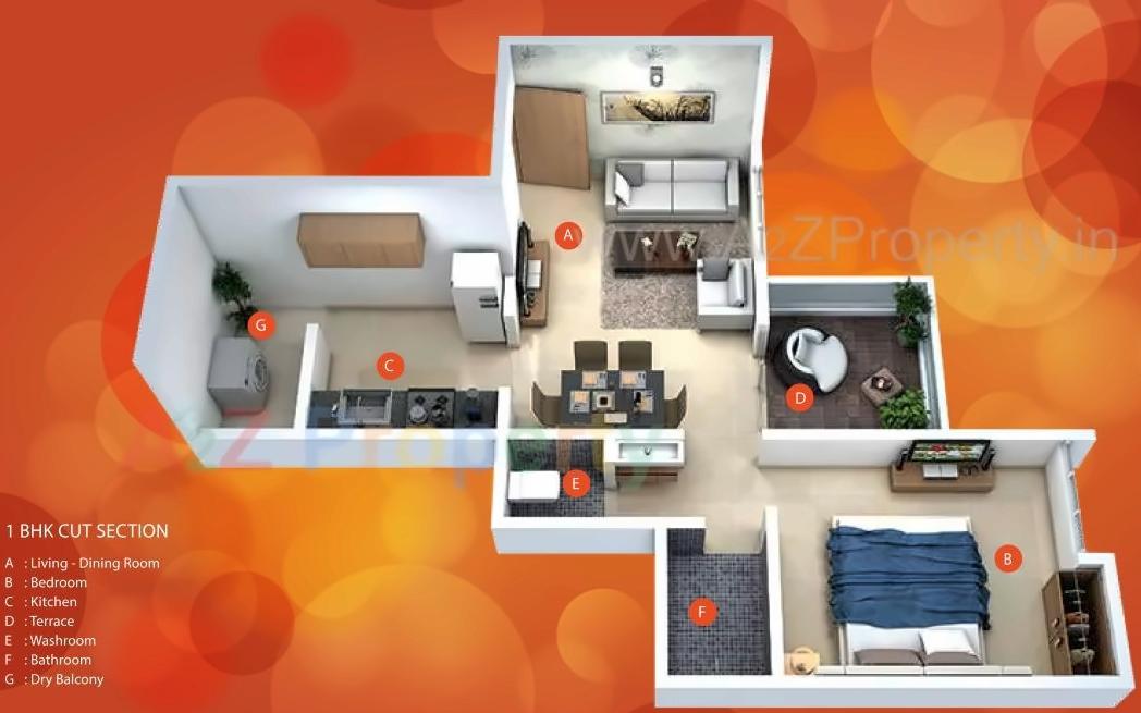 Layout of real estate project Mayuri Sunrise located at Wagholi, Pune, Maharashtra