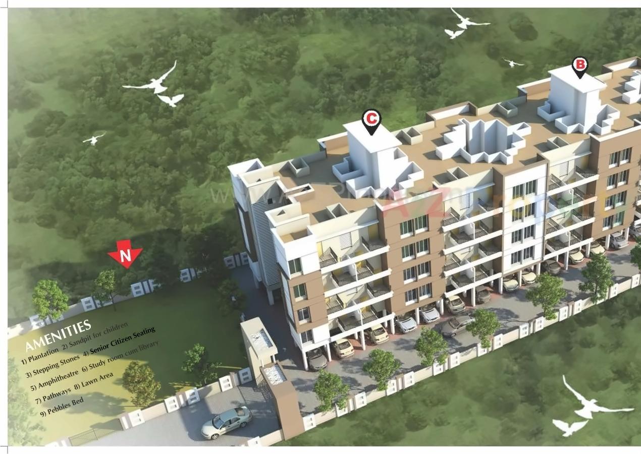 3D Elevation of real estate project Maza Gharkul located at Sanaswadi-ct, Pune, Maharashtra