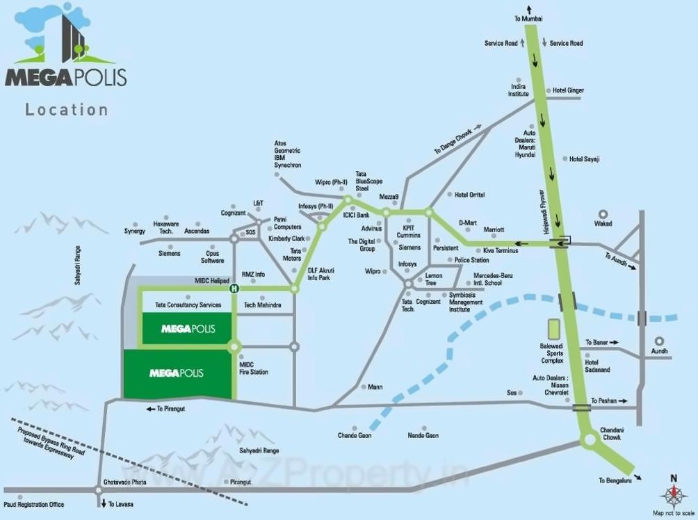 Keyplan of real estate project Megapolis Mystic  located at Hinjavadi-ct, Pune, Maharashtra