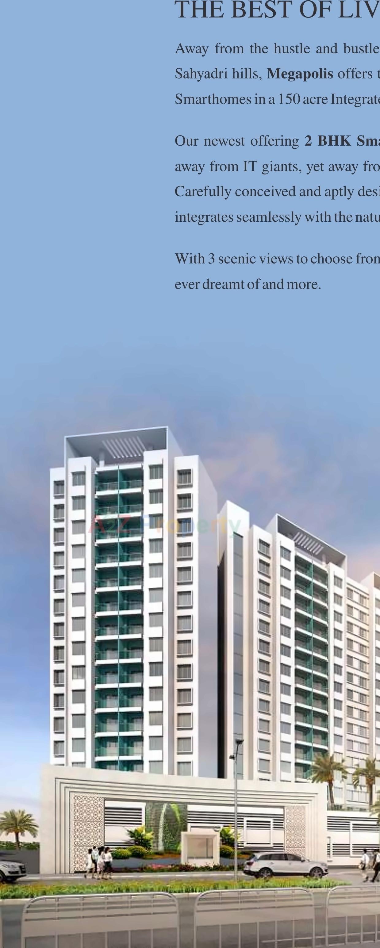 3D Elevation of real estate project Megapolis Symphony located at Hinjavadi-ct, Pune, Maharashtra