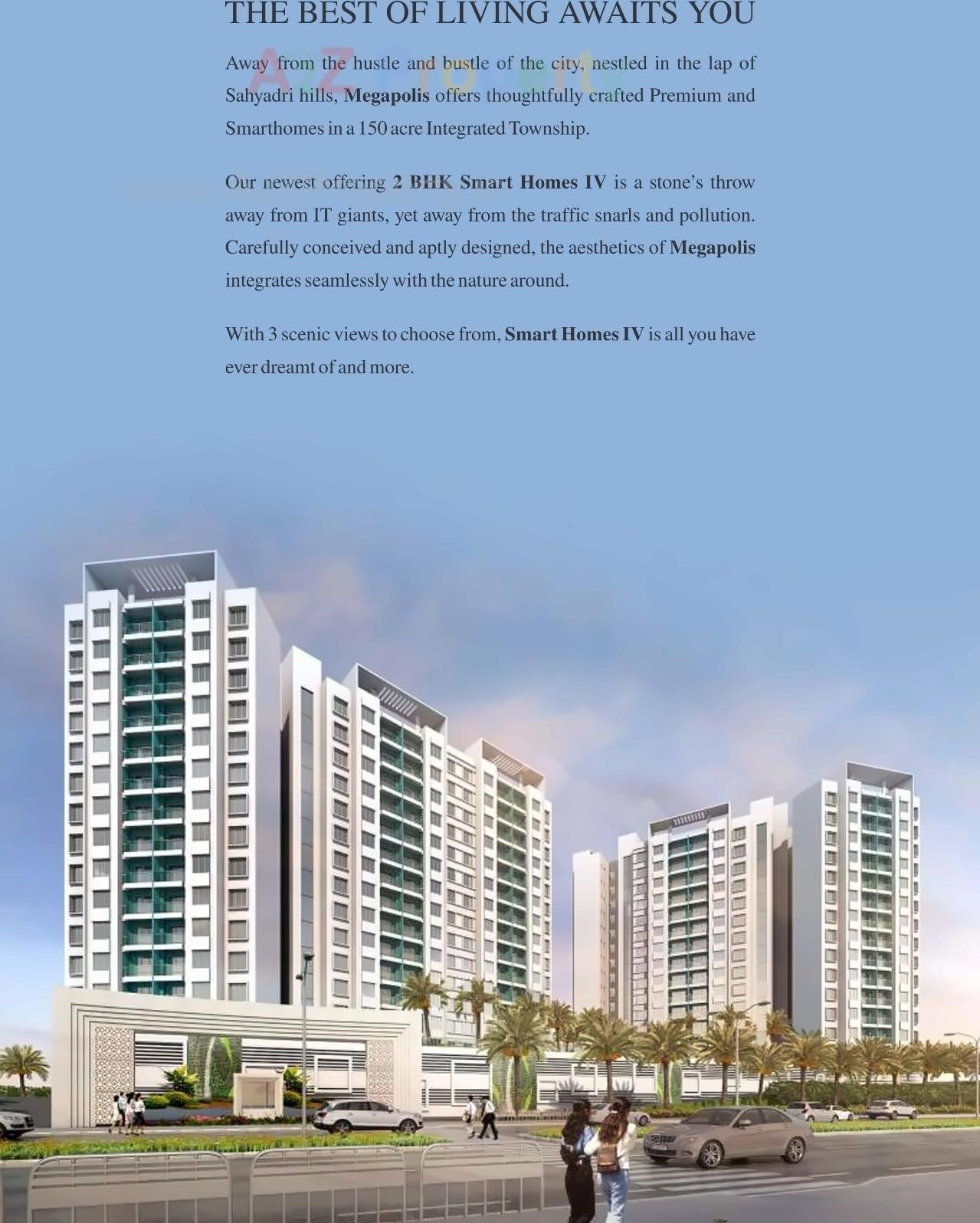3D Elevation of real estate project Megapolis Symphony located at Hinjavadi-ct, Pune, Maharashtra